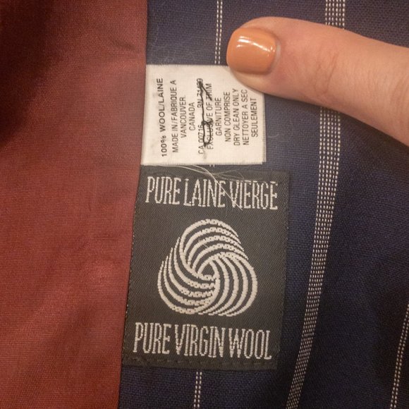 Vintage 80's Navy Pinstripe Blazer - Picture 10 of 10